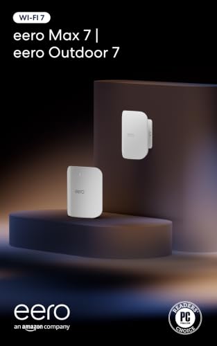 Amazon eero Max 7 (1-pack) with Amazon eero Outdoor 7 (1-pack) mesh wifi system