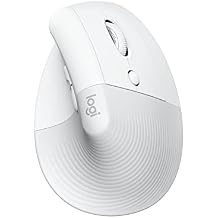 Logitech Lift for Mac Wireless Vertical Ergonomic Mouse, Bluetooth, Quiet Clicks, Silent Smartwheel, 4 Customizable Buttons, for macOS/iPadOS/MacBook Pro/MacBook Air/iMac/iPad - Off White