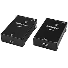 USB 2.0 Extender over Cat5e/Cat6 Cable (RJ45) - Up to 165ft (50m) - High Speed USB Port Extender Adapter Kit - Powered - USB over Ethernet Cable Extender - 480Mbps - Metal, TAA