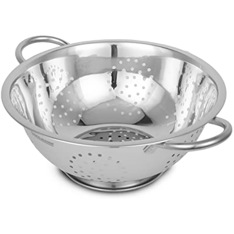 Fackelmann 9.4 Stainless Steel Straining Bowl, Silver