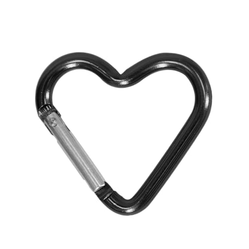 Heart Snap Hooks Carabiner Hook Clip Key Holder Aluminum Alloy Keychain Clips for Outdoor Traveling Walking Aluminum Heart Shaped Carabiner Clip Outdoor Camping Hiking Travel