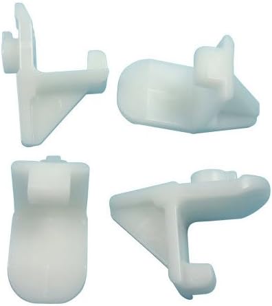 Plastic Shelf Clip, White, Pk of 4