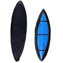 Kayaks Cover,Kayak Covers for Outdoor Storage 420D Heavy Duty Kayak Cockpit Covers Waterproof Anti-Dust Cover for Kayak, Canoe, Paddle Board,and Fishing Boat,Black,for4.6~5m Kayak