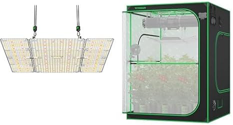 VIVOSUN LumaLight 400W LED Grow Light and P558 60"60"80" PRO Grow Tent, with Thick 1 inch Poles, Strengthened High Reflective Mylar Oxford Fabric
