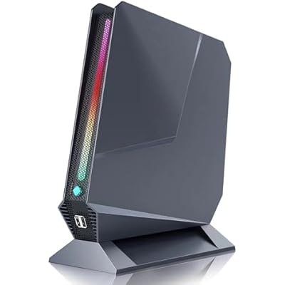 Mini Gaming PC, Intel Core i9-9880HK with NVIDIA GTX1650 4G RGB Lights Gaming Computer, 16GB DDR4 512GB NVMe SSD, 2X HDMI  Type-CWiFi 6EBT 5.31G LANWindows 11 Pro Desktop PC, Grey