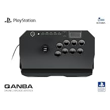 Qanba PlayStation 5 / PlayStation 4 / PC Arcade Joystick, 8 30mm Buttons, Touchpad, Headphone Jack, Black