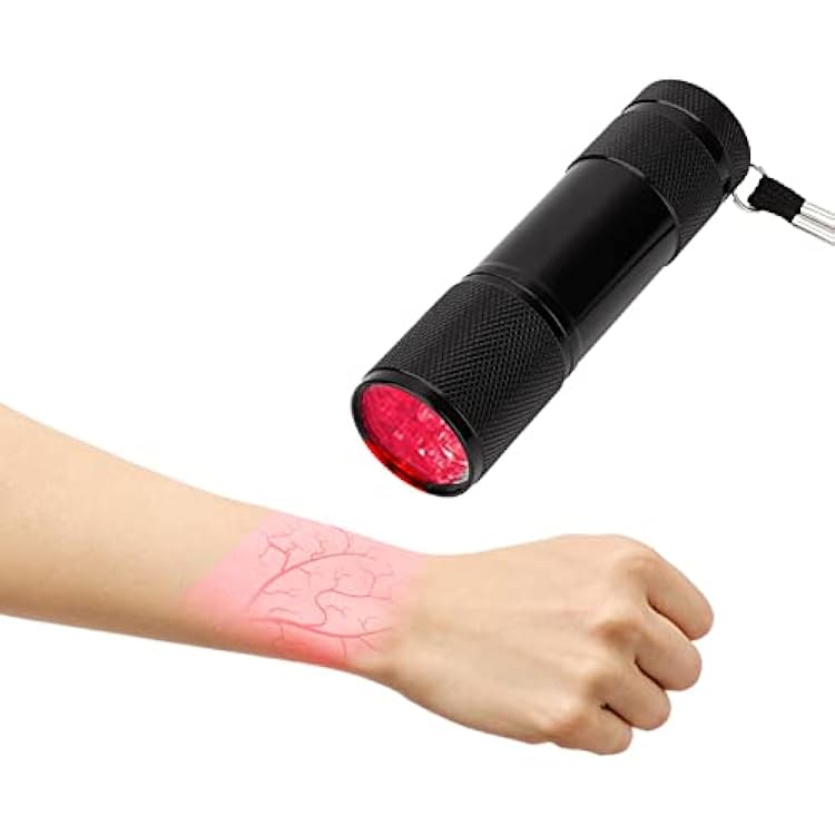 HERCHR Vein Finder Light, Vein Finder ViewerBattery Not Included, Efficient Handheld Veins Locator Detector Flashlight Visualization Device for All Ages and Skin, for Nurse Clinics Home Use