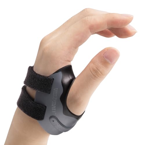 Velpeau CMC Joint Thumb Arthritis Support Brace - Soft & Hard Plastic Compose - with Thumb Compression Sleeve, Stabilizes Thumb CMC Joint Without Limiting Hand Function Black, Left - Medium