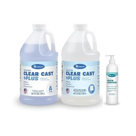 Alumilite Amazing Clear Cast Plus 1 Gal with Amazing Resin Remover 12 Oz