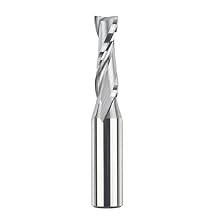 SpeTool Spiral Router Bits with UpCut 3/8 inch Cutting Diameter, 1/2 Inch Shank HRC55 Solid Carbide CNC End Mill for Wood Small Cut, Carving