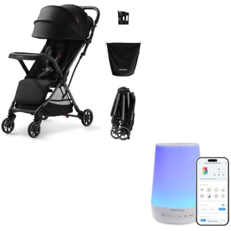 Momcozy ClickGo Lightweight Stroller,& White Noise Machine