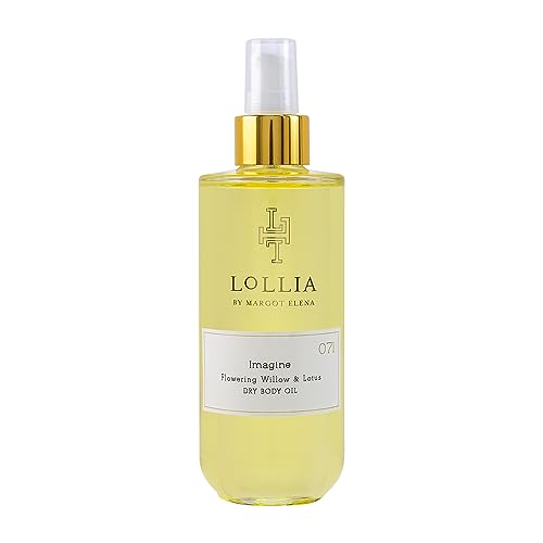 LOLLIA Imagine Dry Body Oil, 6.8 Fl. Oz. Flowering Willow & Lotus Womens, Scented, Moisturizing, Dry Body Oil for Women, For All Skin Types