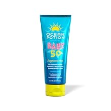 Ocean Potion Baby Sunscreen Lotion SPF 50, Broad Spectrum UVA/UVB Sun Protection, Gentle Non-Greasy Sunscreen Body Lotion with Aloe & Vitamin E, Travel Size Sun Screen 3.4 oz, Unscented