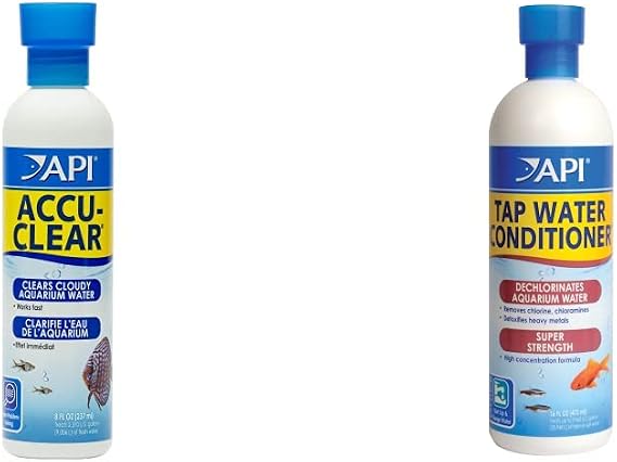 API ACCU-CLEAR Freshwater Aquarium Water Clarifier and API TAP WATER CONDITIONER Aquarium Water Conditioner