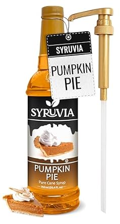 Syruvia Pumpkin Pie Coffee Syrup 25.4 Ounces with pump