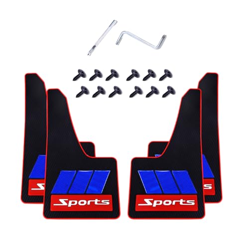 Car Mud Flaps Rubber Reflective for Automotive Sedan Car Prevents Splashing of Dirt,Universal Mud Flaps Splash Guards for Cars 4
