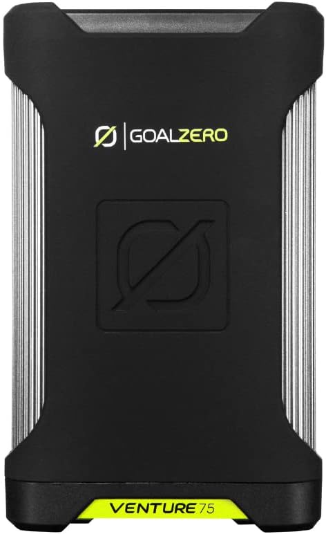Goal Zero Venture 75 Power Bank, 19200mAh, 60W USB-C PD, IP67, Flashlight | 2 USB-A Outputs, Recharges in 1.5 Hours via 60W USB-C, Weatherproof Design, 50-Lumen Integrated Flashlight