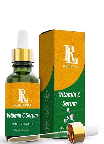 30 ml Organic Vitamin C Face Serum, Highly Concentrated Anti-Wrinkle, Anti-Ageing & Dark Spots, Face Serum, Ideal as Eye Contour Cream, Vegan Natural Cosmetics