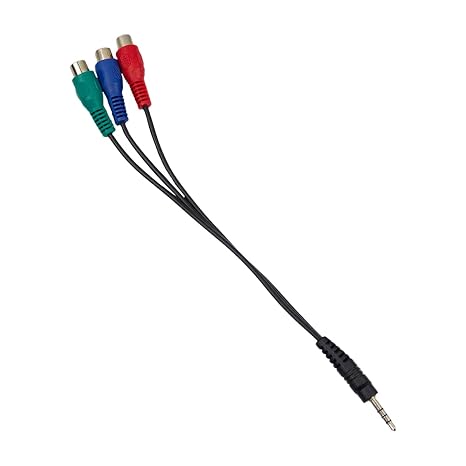 3.5mm Replacement Component Audio Video RGB AV Adapter 3 RCA CBF Signal Cable Splitter