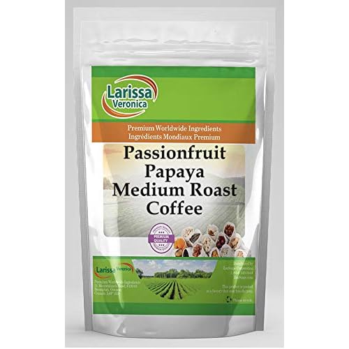 Passionfruit Papaya Medium Roast Coffee Gourmet, Naturally Flavored, Whole Coffee Beans 4 oz, ZIN: 565221