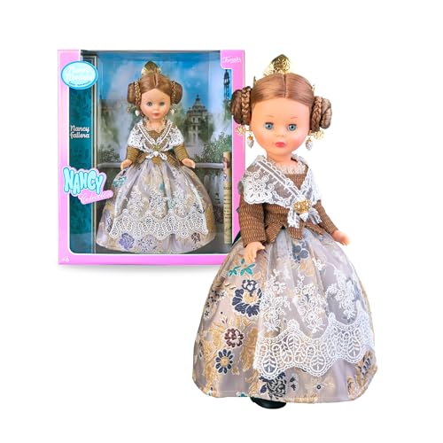 Nancy Collection Fallera Edition 2025, doll of 42 cm, with Authentic regional costume of the Valencian community, Design and Accessories made in Honor of the Fallas, Official Certificate,