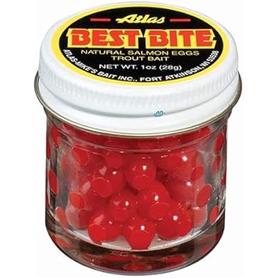 Atlas Mikes Best Bite Salmon Fishing Bait Eggs, Red