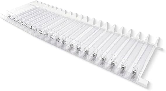 20-Pack 4 FT Spring-Loaded Shelf Pushers for 12-Inch Gondola Shelves 11N Strength, Weight Capacity Up to 2938 oz Products