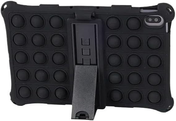 Soft Silicon Tablet Stand Cover Case Suitable for Nokia T20 10.4 inch 2021 TA-1392 Tablet Case(Black)