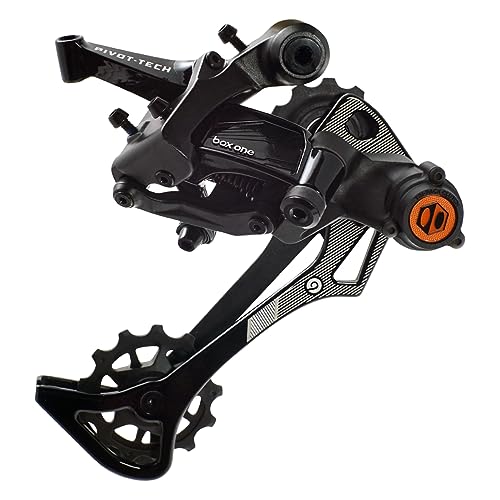 Box One Prime 9 X-Wide Rear Derailleur Bicycles MTB Hanger Non-Direct Mount for Mountain Bike, Cycling Finished Gloss Hard Onyx Sealed Bearing Pulleys | Black