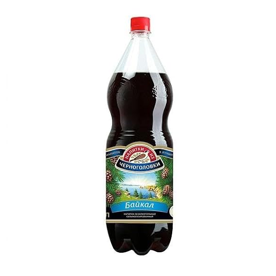 Imported Authentic Russian Soda Baikal Drink from Siberian Ginseng Extract and Artesian Water of Chernogolovka 67.63 fl oz / 2L
