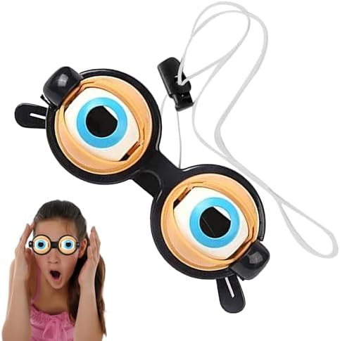 Winking Blinking Glasses, Crazy Googlys Eyes Glasses, Funny Sunglasses for Adults Selfie Accessory, Gag Gift for Kids Party