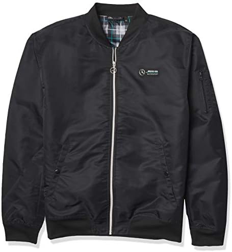 Formula 1 Mens Classic Bomber Jacket Mercedes-AMG Petronas, Black, Small