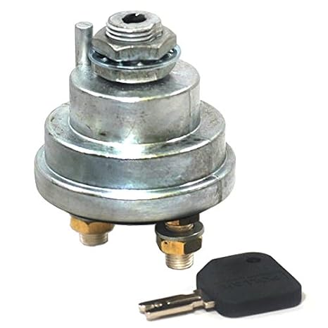 Battery Cutoff Isolator Keyed Switch With Removeable Keys With 3/8 Battery Cable Studs