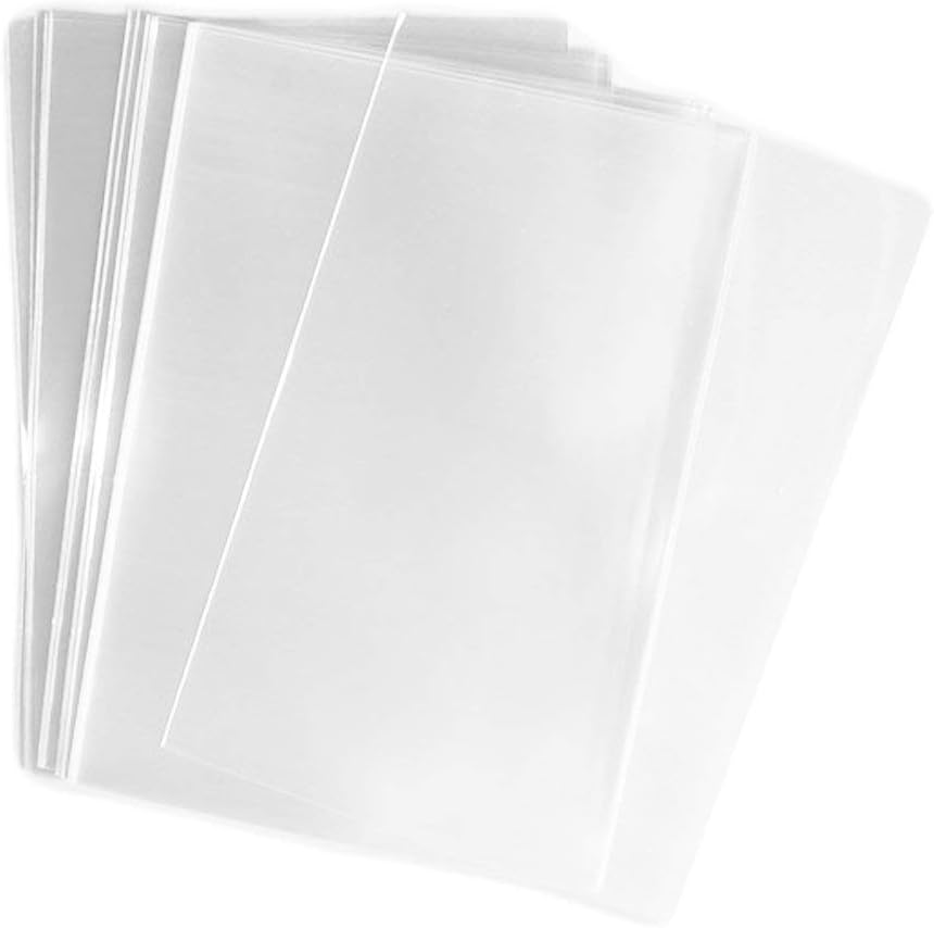 UNIQUEPACKING 100 Pcs 5 716 X 7 14 Clear A7 O Card Flat CelloCellophane Bags Good for 5x7 Card Item