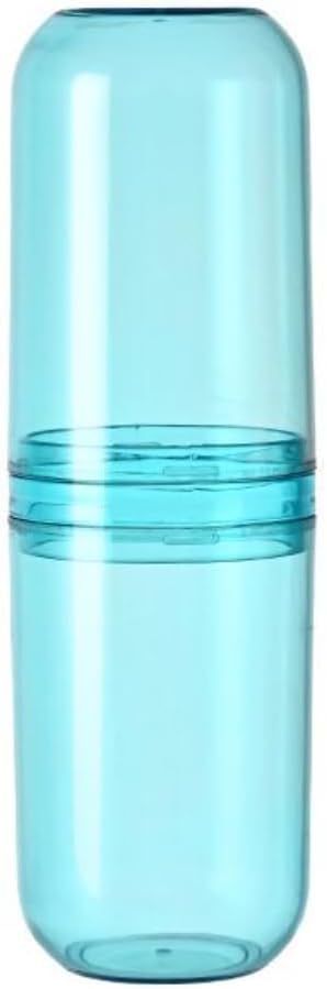 Portable Toothbrush Travel Case Holder, Toothbrush Container Toothbrush Storage Box, Toothbrush Holder Case for Camping, Traveling, Home, School, Business, Bathroom (Blue)