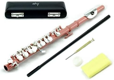 Sky Velvet Pink Laquer with Silver Keys Piccolo Key of C with Hard Case, Cloth, Cleaning Rod, Joint Grease and Screw Driver