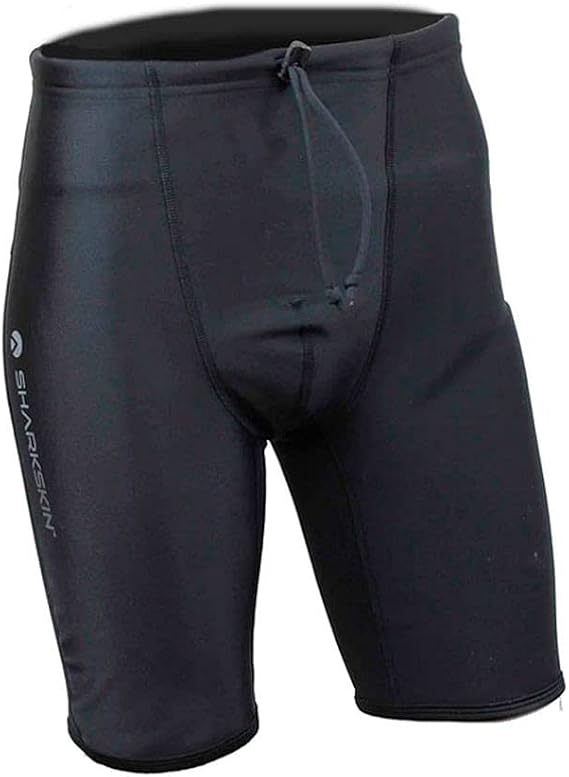 Sharkskin Men's Robust High-Waisted Chillproof Wetsuit Short Pants for Scuba Diving and Water Sports, Black, X-Large, SSCPSPBK