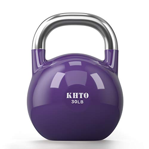 KHTO Kettle Bells Competition Kettlebell 50 LB Professional Grade Kettlebell for Fitness, Weightlifting, Core Training Durable and Strong Design 10-50 LB Color-Coded Collection