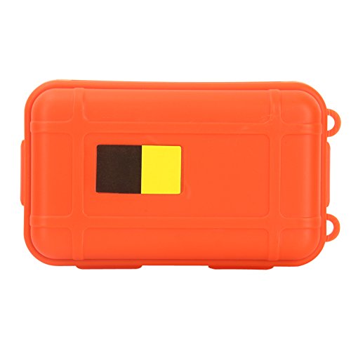 Estink Outdoor Survival Storage Box, Shockproof Box Plastic Tool Box Enclosure Airtight Survival Case Container Storage Travel Sealed Containers Carry Box For Camping Fishing S, Orange