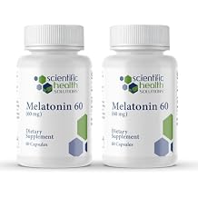 Melatonin 60mg | High Dosage Melatonin in Easy-to-Swallow Capsules | Vegan, Non-GMO &amp; Gluten-Free | US-Made Extra Strength Melatonins 2-Pack