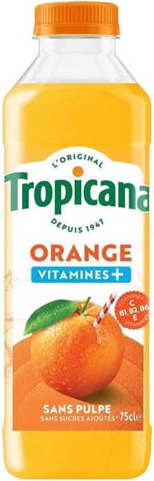 TROPICANA Pus orange juice without pulp 75 cl