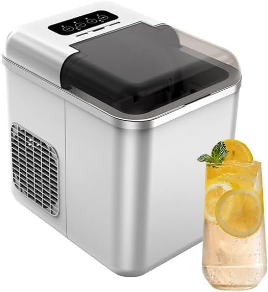 Ice Maker Countertop, Large Countertop Ice Maker with Ice Scoop and Basket, Self-Cleaning Ice Maker, 2 Ice Makers, 2 Ice Makers, 9 Ice Machines in 10 Minutes