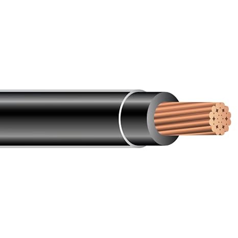 Paladin 4 AWG Gauge 19 Stranded Insulated Copper THHN/THWN-2 Building Wire - 600 Volts Residential, Commercial, Industrial UL Listed - Black (25 Feet)
