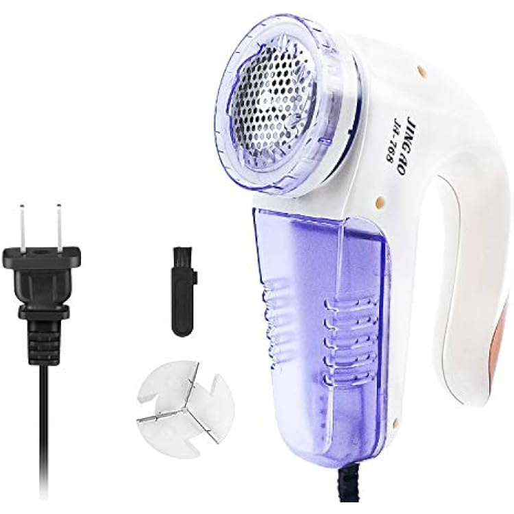 PortPlugs Lint Remover, Portable Electric Fabric Clothes Furniture Shaver, Sweater Pill Defuzzer, Remove Pills Balls Bobbles from Clothing, Carpet, Curtain, Extra Replacement Blade and Brush