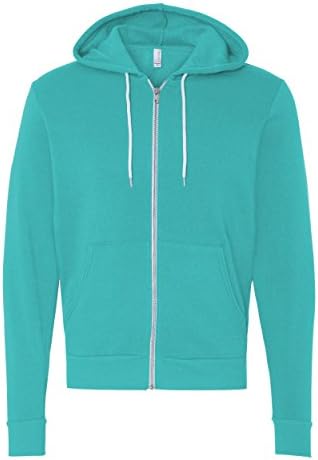BELLA+CANVAS Unisex Sponge Fleece Full-Zip Hoodie - Heather True Royal