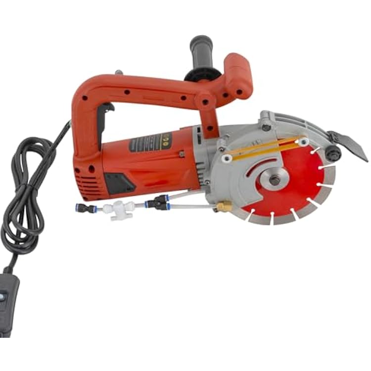 4800W Electric Concrete Saw, 5000rmin Wall Groove Cutter Machine with 8 Saw Blade, Slotting Machine 1.34-2.8 Adjustable Cutting Depth