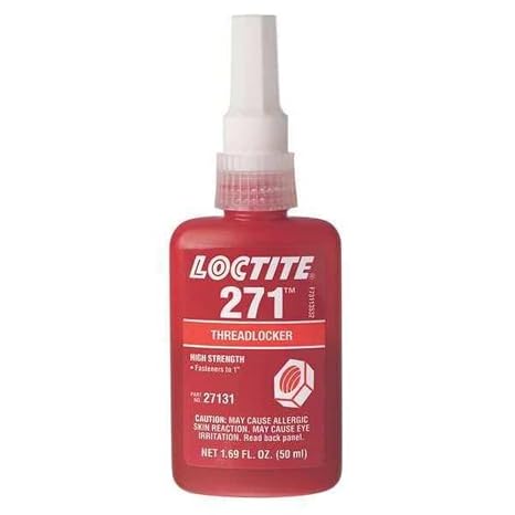 Loctite 88441 271 Threadlockers, High Strength, 250 mL, 1 in Thread, Red