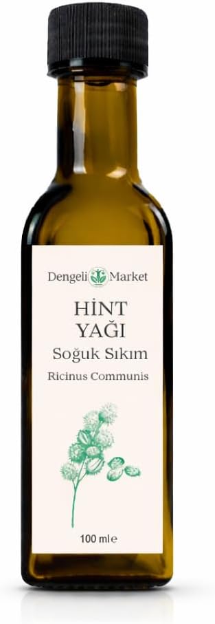 Hint Yağı 100 ml - Soğuk Sıkım Castor Oil, Saç, Kaş, Kirpik ve Cilt Bakımı İçin Nemlendirici ve Besleyici Doğal Bakım Yağı, Vegan ve Katkısız,%100 Saf ve Doğal, Hekzansız