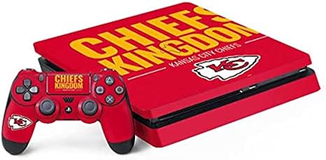Skinit Decal Gaming Skin Compatible with PS4 Slim Bundle - Officially Licensed NFL Kansas City Chiefs Team Motto Design
