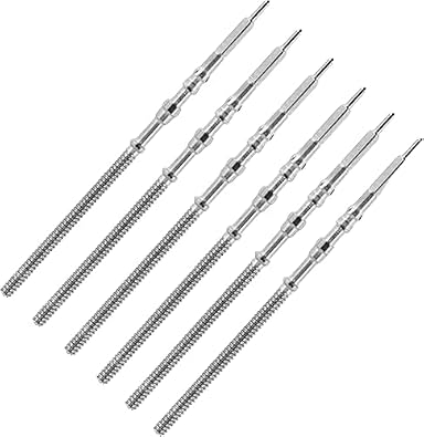 6Pcs Silver Movement Watch Steel Stem Crown Kit Watch of Parts for NH35 NH36 NH38 NH39 Movement Watches Stem Spare Parts Kits Watches Accessories and Repair Tools